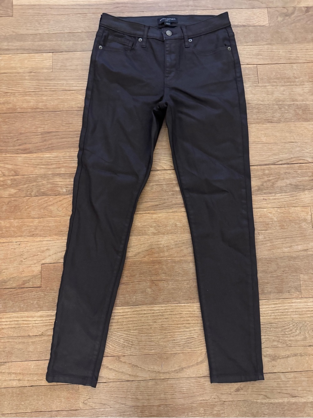 Banana Republic Women's Brown Coated Skinny Jeans - Size 27/4
 b42